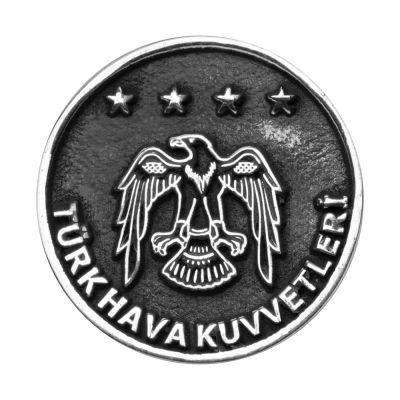 Gümüş Türk Hava Kuvvetleri Yaka Rozeti - 1