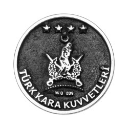 Gümüş Türk Kara Kuvvetleri Yaka Rozeti - Anı Yüzük
