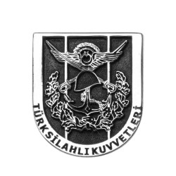 Gümüş Türk Silahlı Kuvvetleri Yaka Rozeti - Anı Yüzük