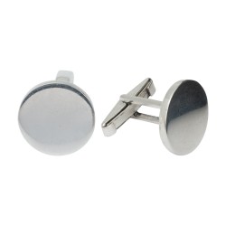 Gümüş Yuvarlak Kesim Kol Düğmesi - Anı Yüzük