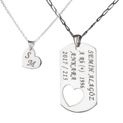 Heart Shaped Couples Necklace - 1