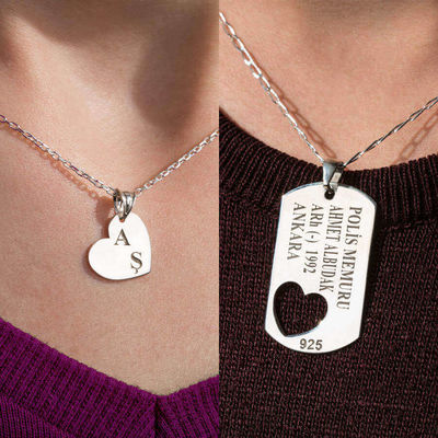 Heart Shaped Couples Necklace - 2