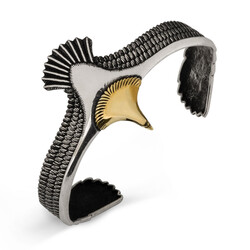 Helmet: Kartal Motifli Gümüş Erkek Bileklik - Anı Yüzük