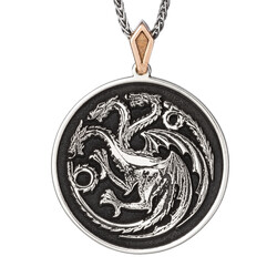 House of the Dragon Gümüş Erkek Kolye Zincirli Model1 - Anı Yüzük
