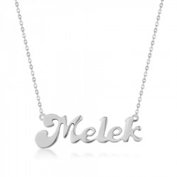 İsim Yazılı Gümüş Kadın Kolye - Anı Yüzük