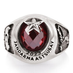 Jandarma Astsubay 100. Yıl Yüzüğü Kadın Yüzüğü - Anı Yüzük