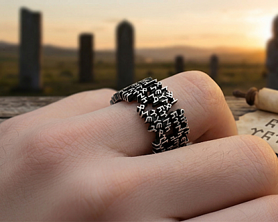 Kadim Yazıt Yüzüğü (Göktürkçe Orhun Yazıtı) - 4
