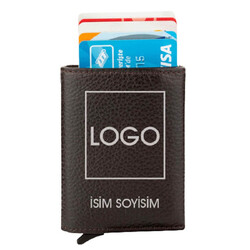 Kişiselleştirilebilir Otomatik Mekanizmalı Deri Kartlık Kahverengi - Anı Yüzük