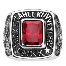 Kare Taşlı Hava Kuvvetleri Yüzüğü - Anı Yüzük