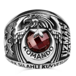 Kartal Başlı TSK Komando Uzman Çavuş Yüzüğü - Anı Yüzük
