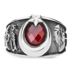 Kemal Atatürk İmzalı Ay Yıldızlı Yüzük - Anı Yüzük