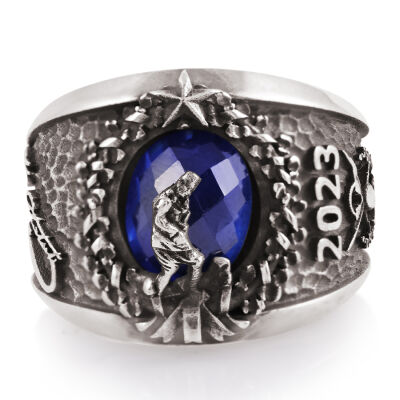 Atatürk İmzalı TSK Logolu Zafer'in Duruşu Yüzüğü - 1