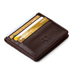 Kişiye Özel İsimli Çıtçıtlı İnce Deri Kartlık Kahverengi-Taba - Anı Yüzük