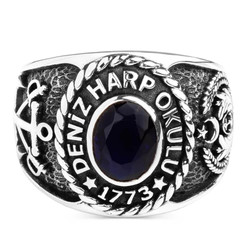 Klasik Tasarım Deniz Harp Okulu Yüzüğü (Büyük Boy) - Anı Yüzük