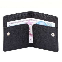 Kroko Deri Çıtçıtlı Kartlık Siyah - 6