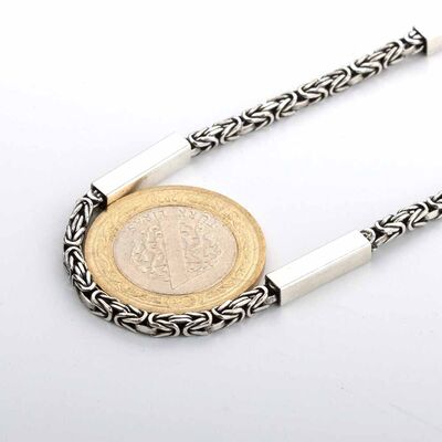 Küp Model Tasarımlı Kral Zincir Kolye 3,5mm 925 Ayar Gümüş - 2