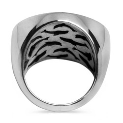 Moon Star and Wolf Silver Mens Ring - 4