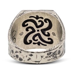 New Life Themed 925 Sterling Silver Mens Ring Customizable - 5