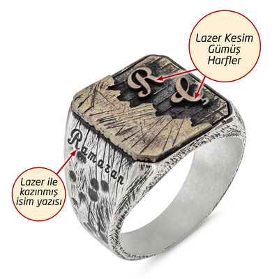 New Life Themed 925 Sterling Silver Mens Ring Customizable - 2