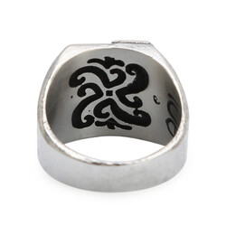 New Life Themed Sterling Silver Mens Ring Silver Color Customizable - 3