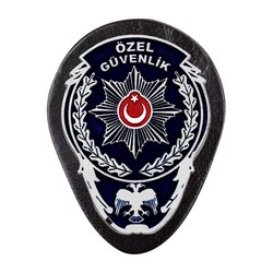 Beyaz Renk Özel Güvenlik Kemer Rozeti - 1