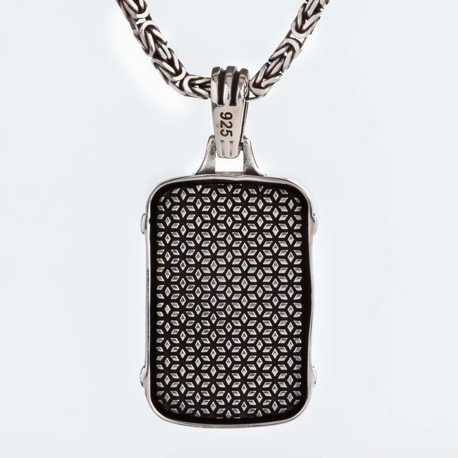 Özel Tasarım 925 Ayar Gümüş Pusula Model Erkek Kral Zincir