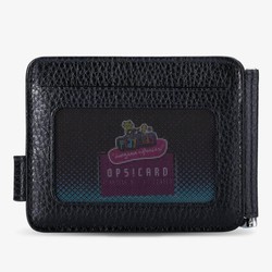Personalized Burgundy Black Double Sided Leather Mens Wallet with Money Clip - 5