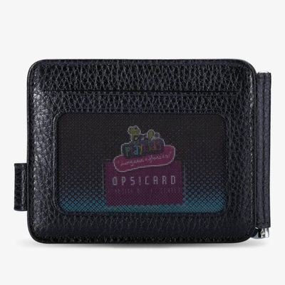 Personalized Burgundy Black Double Sided Leather Mens Wallet with Money Clip - 5