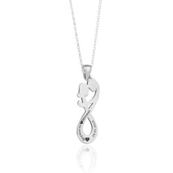 Personalized Infinity Necklace with Lovers Motive - 1