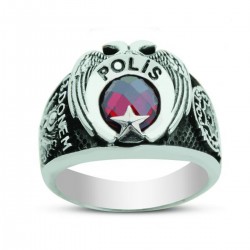 Polis Çift Kartal Başlı 13 Dönem 2015 Yüzüğü - Anı Yüzük