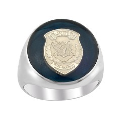 Polis Özel Harekat Amblemli Mineli Gümüş Yüzük - Anı Yüzük