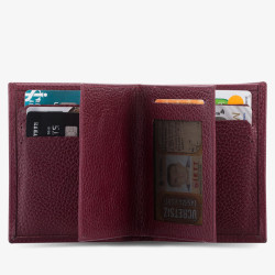 Mineli Polis Özel Harekat Rozetli Klasik Cüzdan Bordo - 3