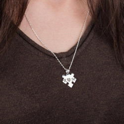 Puzzle Shaped Couples Necklace - 8