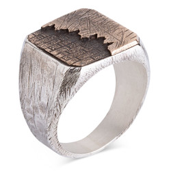 Reanimation Themed Sterling Silver Mens Ring - 1