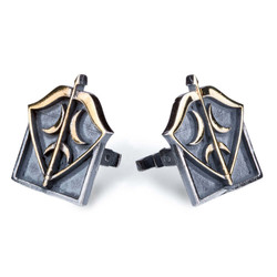 Resurrection Ertugrul Crescent Ornamented Bow Arrow Cufflink - 1