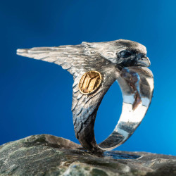 Resurrection Ertugrul TV Series Ertugrul Thumb Ring with Hawk - 1