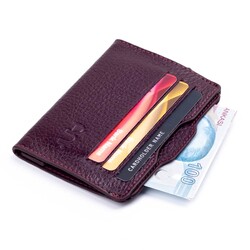 Rio Sport Erkek Deri İç İçe Kartlık Cüzdan Bordo - Anı Yüzük