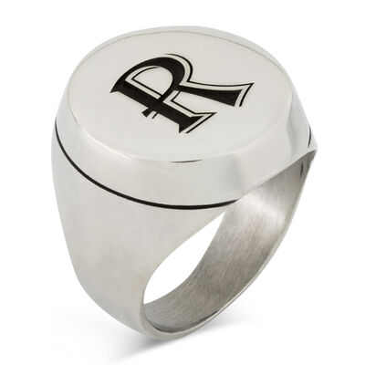 Round Design Simple Mens Ring 925 Sterling Silver - 1