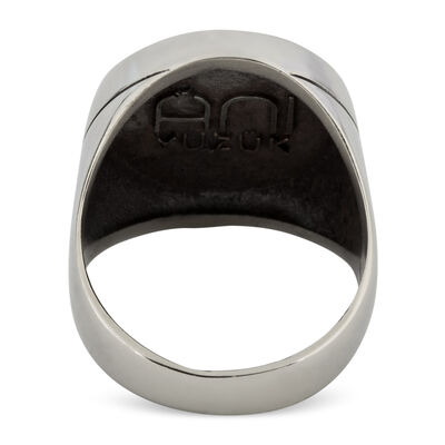 Round Design Simple Mens Ring 925 Sterling Silver - 4