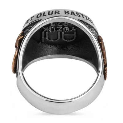 Seal of Oguz Kagan Silver Mens Ring - 5