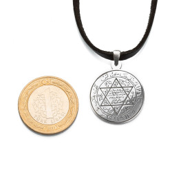 Seal of Solomon Silver Mens Necklace Silver Colored - 2