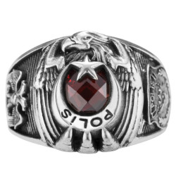 Selçuklu Kartalı Motifli Polis Özel Harekat Yüzüğü - Anı Yüzük