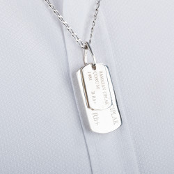 Silver Dogtag Necklace - 3