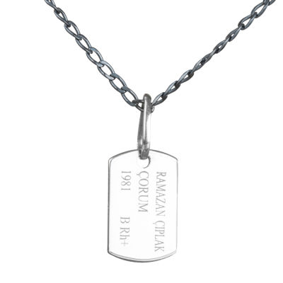 Silver Dogtag Necklace - 7