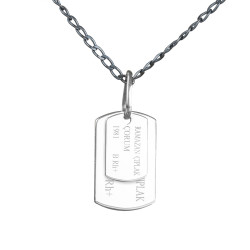 Silver Dogtag Necklace - 9