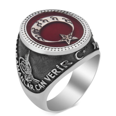 Silver Heroes Ring with Crescent Star - 3
