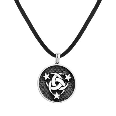 Silver Mens Necklace with the Eternal State Motive - 1