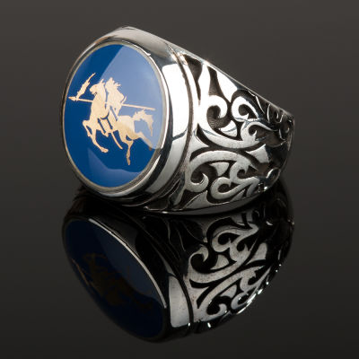 Silver Mens Ring with Kai Tribe Mark - 1