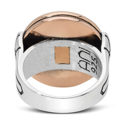 Silver Mens Ring with Seal of Solomon - 3