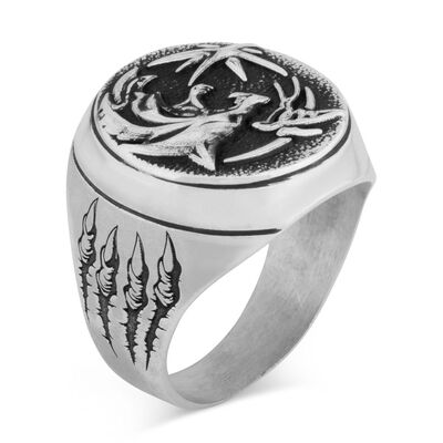 Silver Mens Witcher Ring - 2